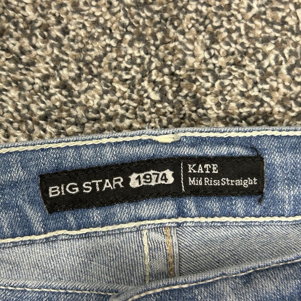Big Star‎ Kate Mid Rise Straight Jeans Womens 31R Denim Embroidered Pockets - Picture 8 of 10